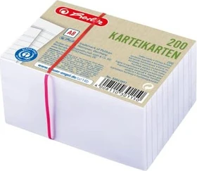 Herlitz Karteikarten, A8, liniert, 200 Blatt, 5er-Set
