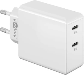 Wentronic USB-C PD Dual-Schnellladegerät 36W weiß