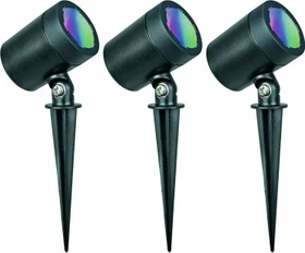 Müller Licht tint Flores white+color LED Gartenspot, 3 Stück