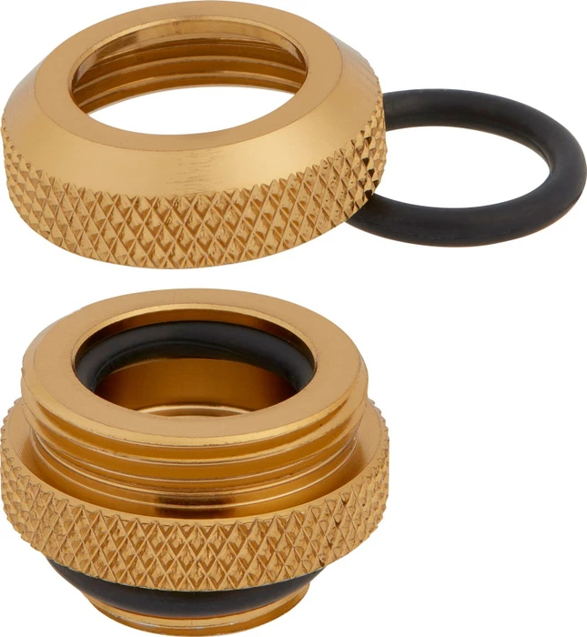 Corsair Hydro X Series XF Hardline, OD Fitting G1/4" auf 12mm, gold, 4er-Pack