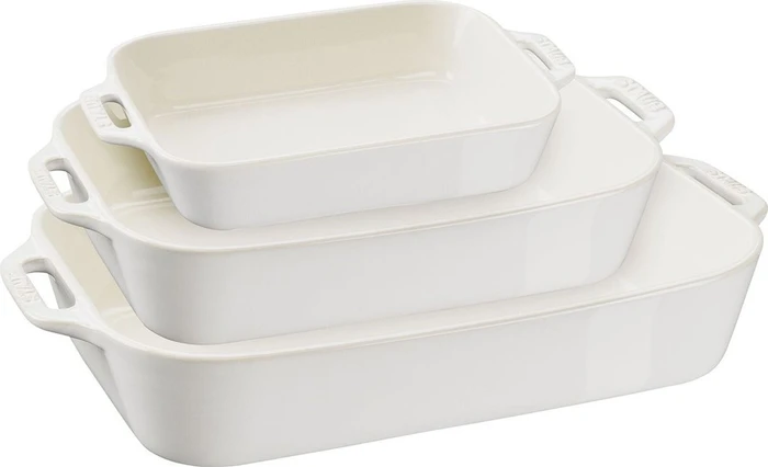 Zwilling Staub Ceramique Auflaufform-Set rechteckig elfenbein-weiß, 3-tlg.