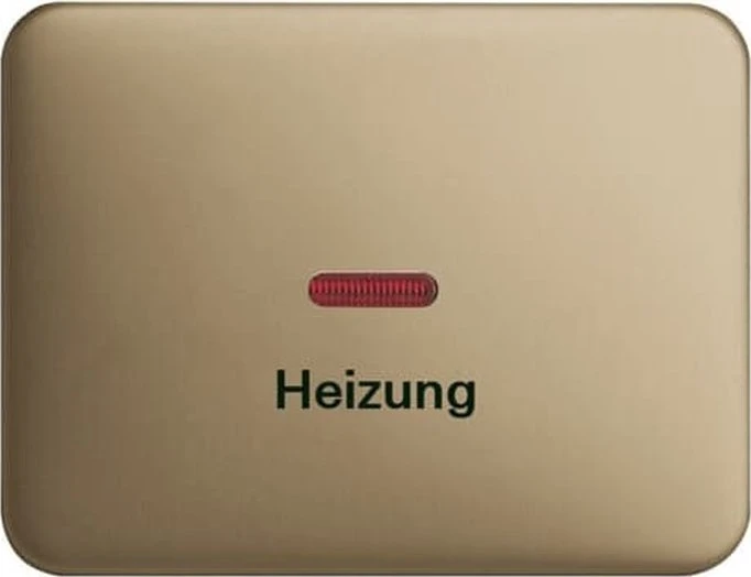 Busch-Jaeger Alpha Wippe mit Aufdruck mit kleiner roter Kalotte, bronze