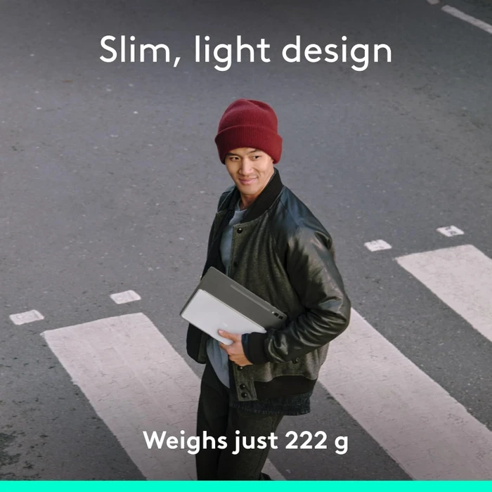 Logitech Keys-To-Go 2 für iPad, Hellgrau, Bluetooth, ES