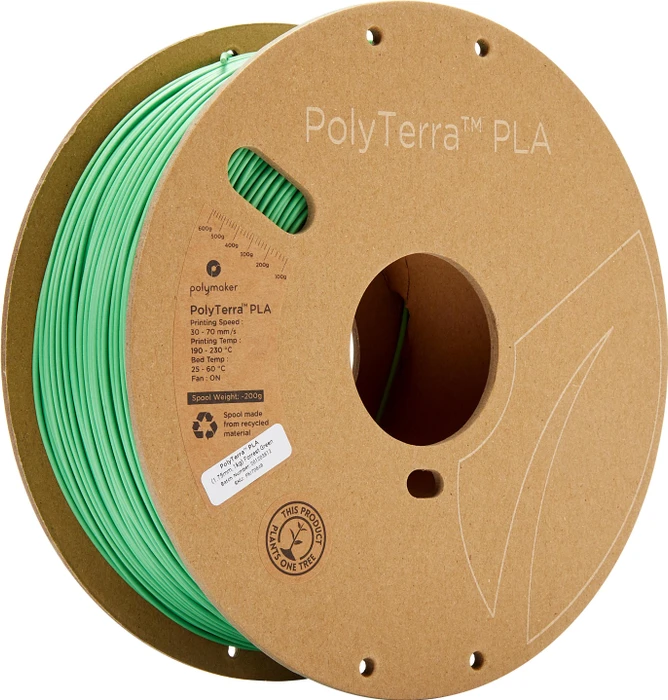 Polymaker PolyTerra PLA, forrest green, Spule, 1.75mm, 1.00kg