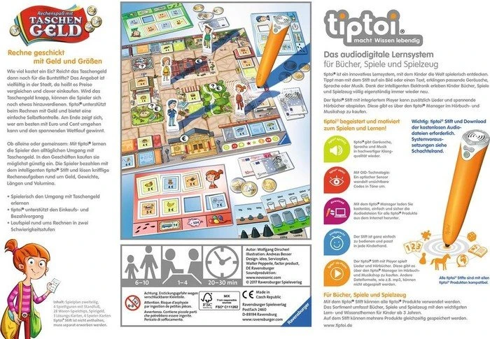 Ravensburger tiptoi Spiel: Rechenspaß mit Taschengeld
