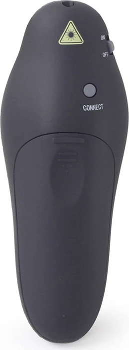 Gembird Wireless presenter with laser pointer, schwarz/grau, USB-A