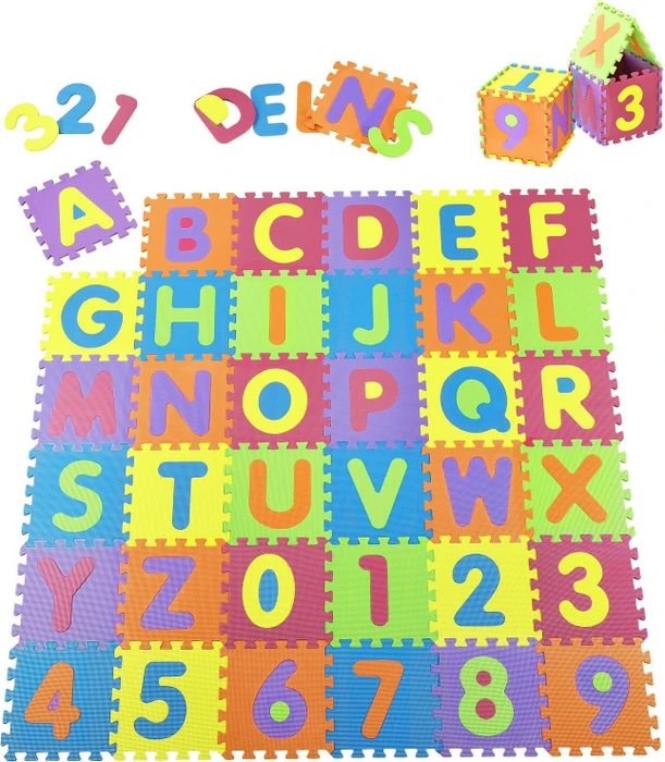 Juskys Spielmatte Puzzle 189x189cm 36-tlg. bunt