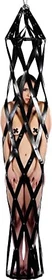 XR Brands Master Series Hanging Leather Strap Cage