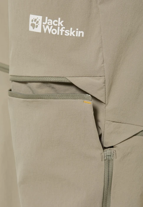Jack Wolfskin Hikeout Zip Away Zip-Off Hose lang stone (Damen)