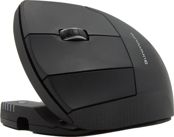 Contour Design UniMouse kabellose Vertikale Maus, schwarz matt, Linkshänder, USB/Bluetooth