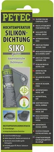 Petec SIKO Silikon-Dichtmasse grau, 70ml