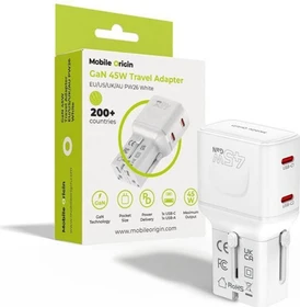 Mobile Origin GaN 45W Travel Adapter PW26 weiß