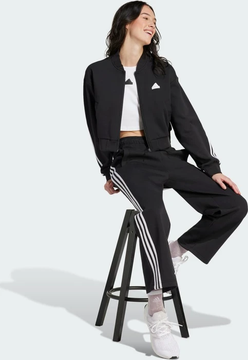 adidas Future Icons 3-Streifen Open Hem Trainingshose lang schwarz (Damen)