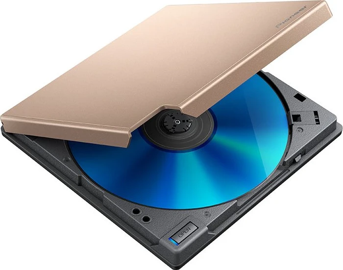 Pioneer BDR-XD08TG Sunset Gold, SlimLine gold, USB-C 3.0