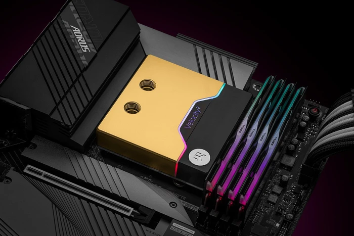 EK Water Blocks Quantum Line EK-Quantum Velocity² D-RGB, 1700, Nickel, Gold