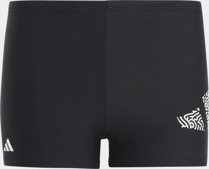 adidas 3 Bar Logo Badehose schwarz/weiß (Junior)
