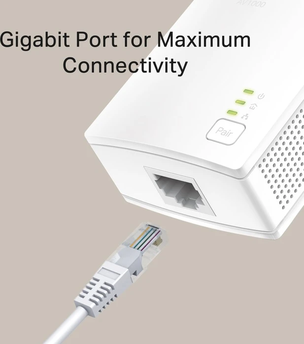 TP-Link Powerline AV1000 Starter Kit, HomePlug AV2, RJ-45, 2er-Pack