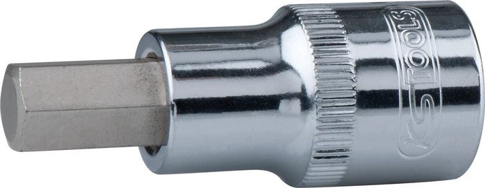 KS Tools CHROMEplus Innensechskant Steckschlüssel 1/2" zöllig, 9/32"x55mm