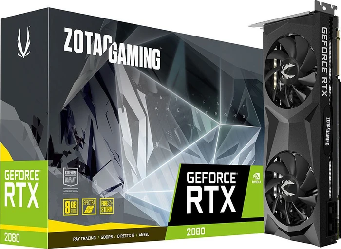 Zotac Gaming GeForce RTX 2080 Twin Fan, 8GB GDDR6, HDMI, USB-C, 3x DP
