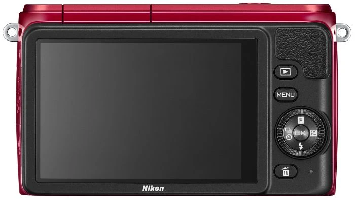 Nikon 1 S1 rot mit Objektiv 1 NIKKOR 11-27.5mm 3.5-5.6