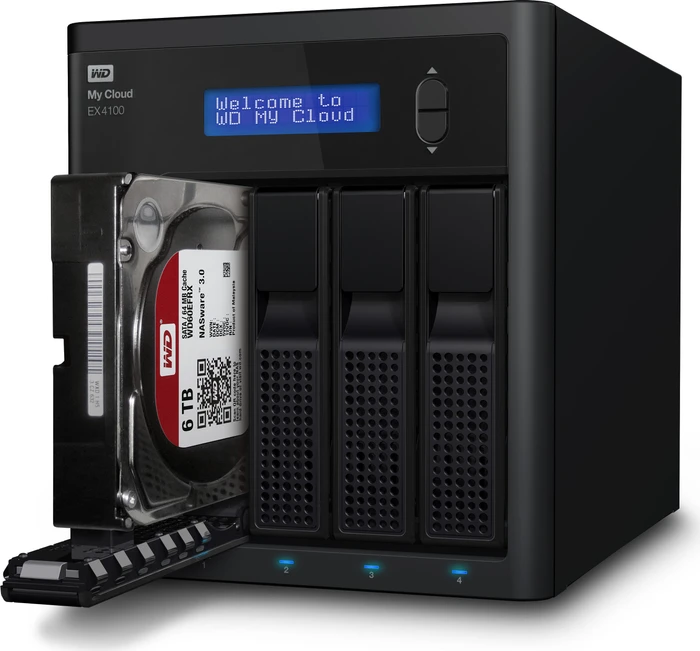 Western Digital My Cloud EX4100, 2GB RAM, 2x RJ-45 1000Base-T, 3x USB-A 3.0