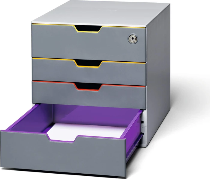 Durable Varicolor Safe Schubladenbox, 4 Schubladen, grau (760627) – Bild 7
