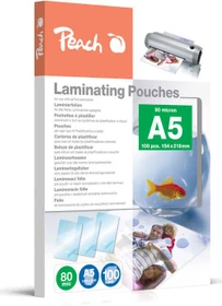 Peach Laminierfolien PP580-03, A5, 2x 80µm, glänzend, 100 Stück
