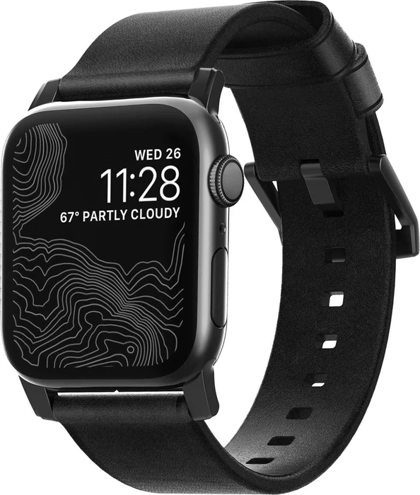 Nomad Modern Strap Black Hardware für Apple Watch 42mm/44mm schwarz