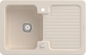 Villeroy & Boch Condor 45 Einbau Becken reversibel mit Ablauffernbedienung ivory