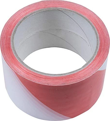 Markierungsband weiß/rot, 50mm/66m, 1 Stück