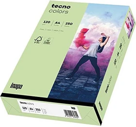 inapa tecno colors Universalpapier mittelgrün, A4, 120g/m², 250 Blatt