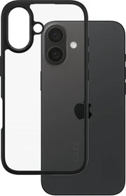 PanzerGlass Care Flagship Case Urban Combat Black Frame für Apple iPhone 16 transparent