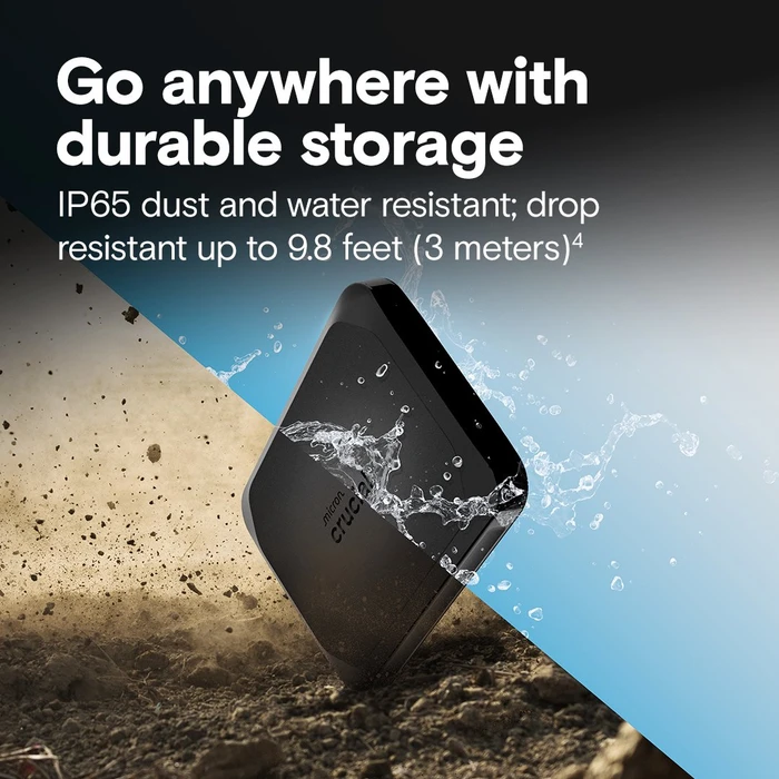 Crucial X10 Portable SSD, schwarz, 4TB, USB-C 3.2