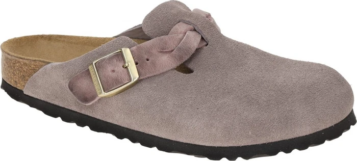 Birkenstock Boston Braided Veloursleder faded purple (Damen)