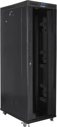 Lanberg 19" Rackschrank 42HE, freistehend, V2, Glastür, IP20, RAL 9004, 1200mm tief