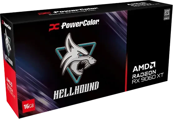 PowerColor Hellhound Radeon RX 9060 XT, 16GB GDDR6, HDMI, 2x DP