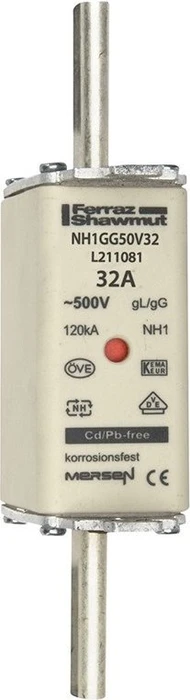 Mersen Sicherungseinsatz DIN NH Standard gG Größe NH1 500VAC 250VDC 32A