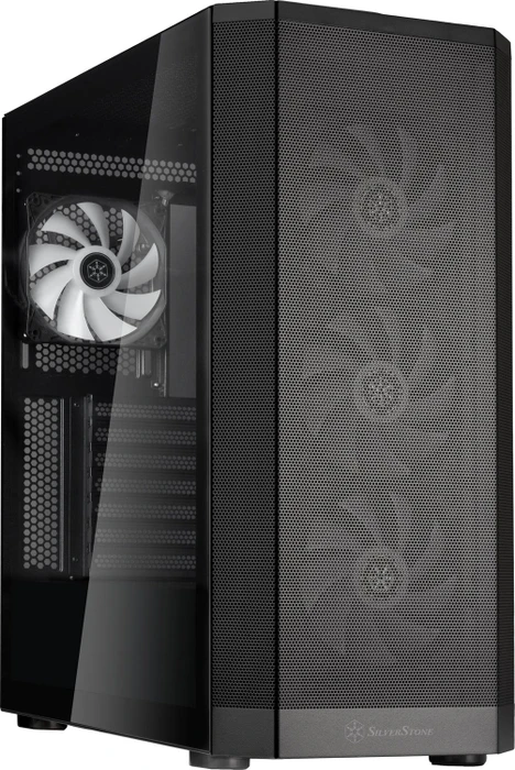 SilverStone Fara 514X, schwarz, Glasfenster