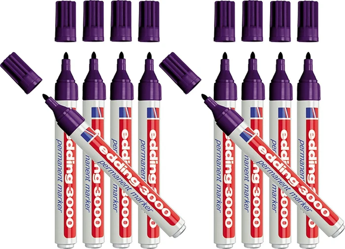 edding 3000 Permanentmarker violett, 10er-Pack