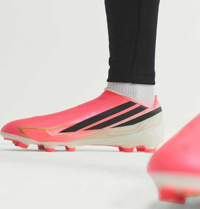adidas F50 Hyperfast League Laceless FG solar turbo/core black/gold metallic