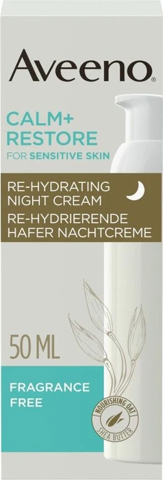 Aveeno Calm + Restore Re-Hydrierende Hafer Nachtcreme, 50ml