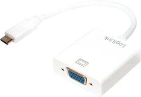 LogiLink USB 3.0 Typ-C Adapterkabel, USB-Typ-C [Stecker] auf VGA [Buchse] (UA0237)