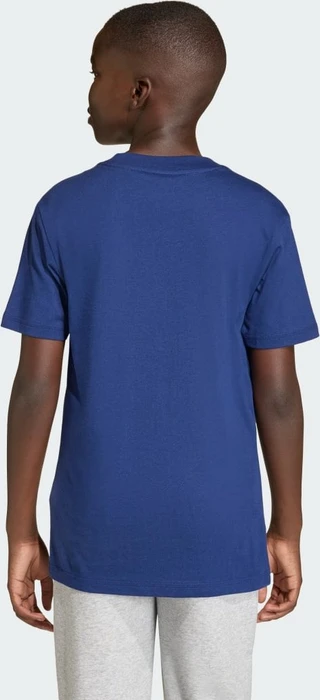 adidas Essentials T-Shirt kurzarm dark blue/semi ice tangerine/pure tangerine/pure orange (Junior)
