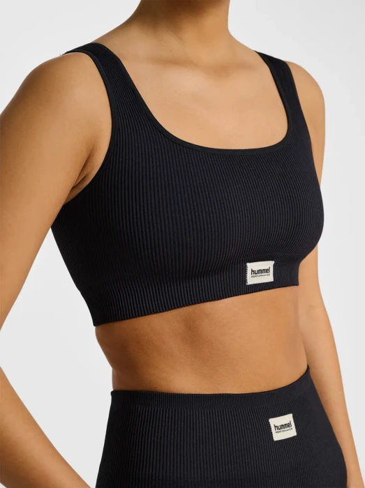 hummel Pulse Rib Sport-BH schwarz (Damen)