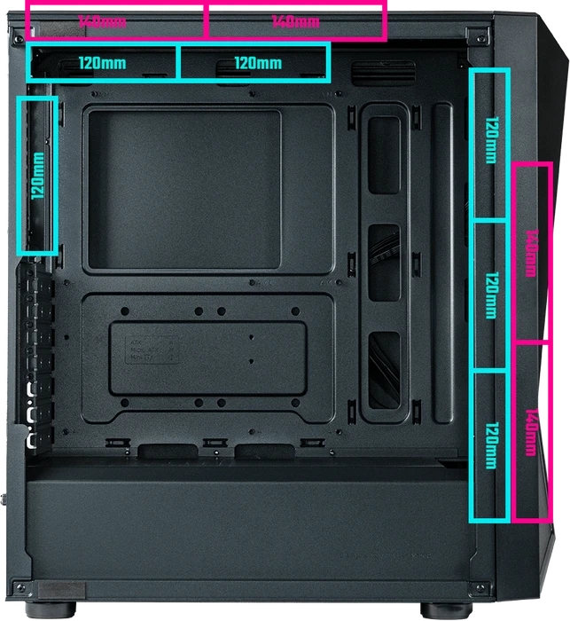 Cooler Master CMP 520, schwarz, Glasfenster