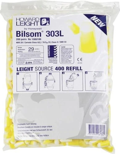 Howard Leight by Honeywell Bilsom 303L Ohrstöpsel large, 200 Stück