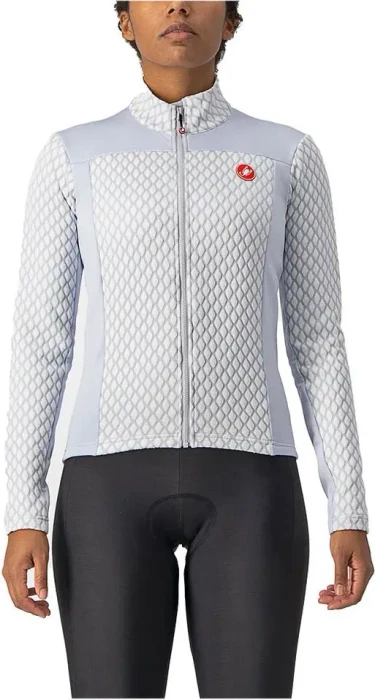Castelli Sfida 2 Trikot langarm silver grey/white (Damen)