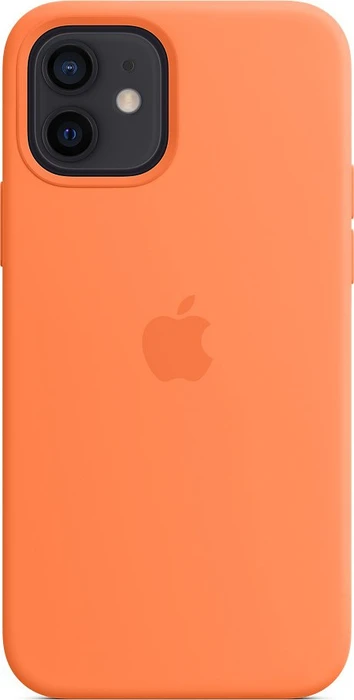 Apple Silikon Case mit MagSafe für iPhone 12/iPhone 12 Pro Kumquat