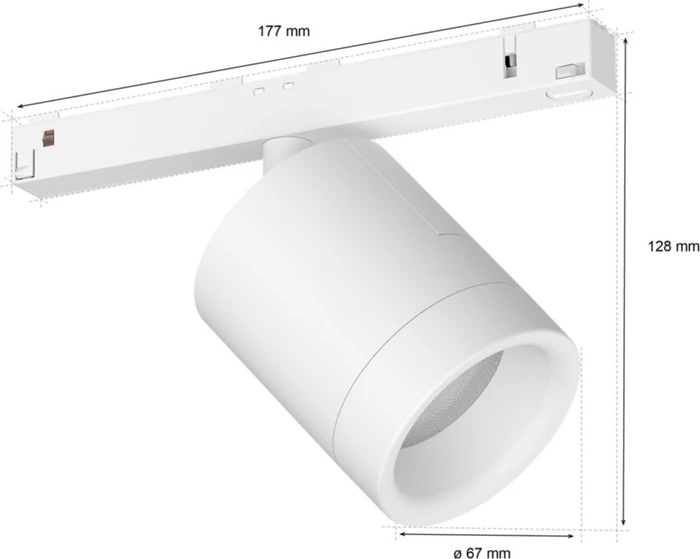 Philips Hue White and Color Ambiance Perifo Schienensystem Spot 5.3W weiß, 1 Stück