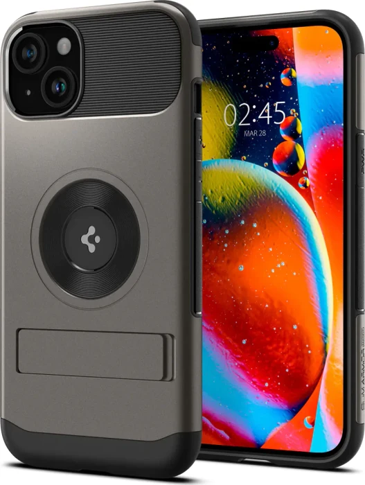 Spigen Slim Armor (MagFit) für Apple iPhone 15 Gunmetal